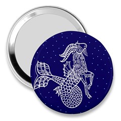 Capricorn Zodiac Star 3  Handbag Mirrors by Mariart