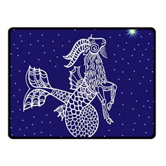 Capricorn Zodiac Star Double Sided Fleece Blanket (small)  by Mariart