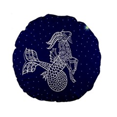 Capricorn Zodiac Star Standard 15  Premium Flano Round Cushions by Mariart