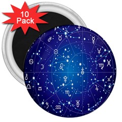 Astrology Illness Prediction Zodiac Star 3  Magnets (10 Pack)  by Mariart