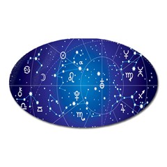 Astrology Illness Prediction Zodiac Star Oval Magnet by Mariart