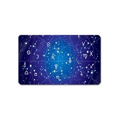 Astrology Illness Prediction Zodiac Star Magnet (name Card) by Mariart