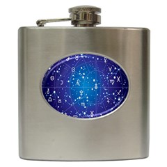 Astrology Illness Prediction Zodiac Star Hip Flask (6 Oz) by Mariart