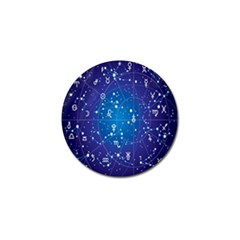 Astrology Illness Prediction Zodiac Star Golf Ball Marker