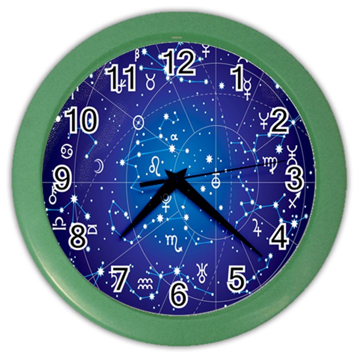 Astrology Illness Prediction Zodiac Star Color Wall Clocks