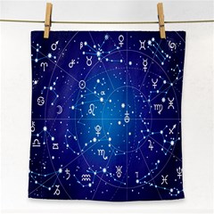 Astrology Illness Prediction Zodiac Star Face Towel by Mariart