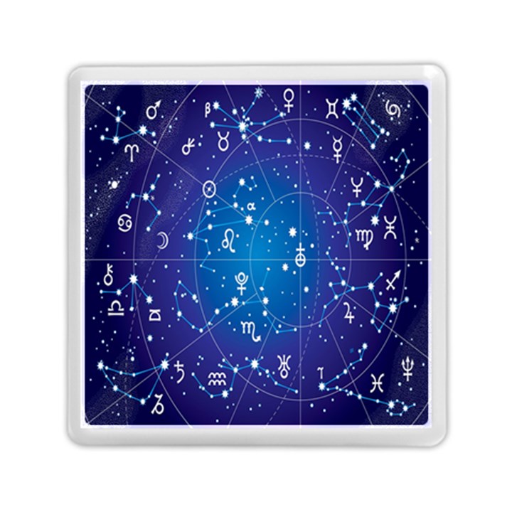 Astrology Illness Prediction Zodiac Star Memory Card Reader (Square) 