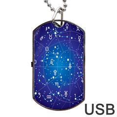 Astrology Illness Prediction Zodiac Star Dog Tag Usb Flash (two Sides)