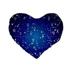 Astrology Illness Prediction Zodiac Star Standard 16  Premium Heart Shape Cushions Front