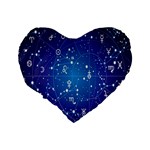 Astrology Illness Prediction Zodiac Star Standard 16  Premium Heart Shape Cushions Back