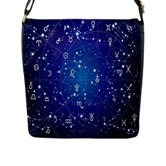 Astrology Illness Prediction Zodiac Star Flap Messenger Bag (l)  by Mariart