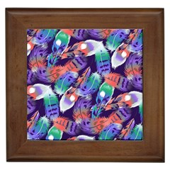 Bird Feathers Color Rainbow Animals Fly Framed Tiles by Mariart