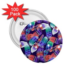 Bird Feathers Color Rainbow Animals Fly 2 25  Buttons (100 Pack) 