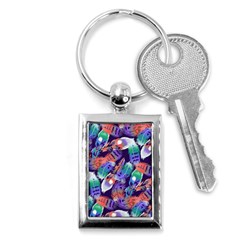 Bird Feathers Color Rainbow Animals Fly Key Chains (rectangle) 