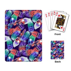 Bird Feathers Color Rainbow Animals Fly Playing Card by Mariart