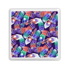 Bird Feathers Color Rainbow Animals Fly Memory Card Reader (square)  by Mariart