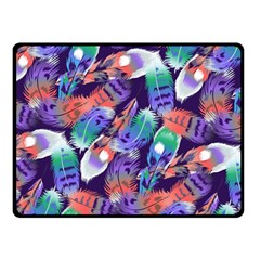 Bird Feathers Color Rainbow Animals Fly Double Sided Fleece Blanket (small)  by Mariart