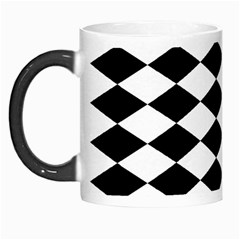 Diamond Black White Plaid Chevron Morph Mugs by Mariart