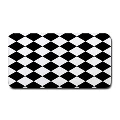 Diamond Black White Plaid Chevron Medium Bar Mats by Mariart