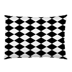 Diamond Black White Plaid Chevron Pillow Case