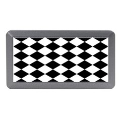 Diamond Black White Plaid Chevron Memory Card Reader (mini) by Mariart