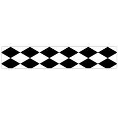 Diamond Black White Plaid Chevron Flano Scarf (large) by Mariart