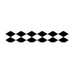 Diamond Black White Plaid Chevron Flano Scarf (mini) by Mariart