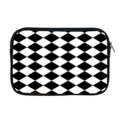 Diamond Black White Plaid Chevron Apple Macbook Pro 17  Zipper Case by Mariart