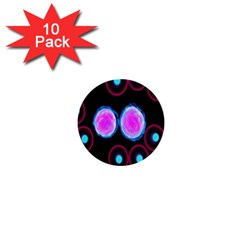 Cell Egg Circle Round Polka Red Purple Blue Light Black 1  Mini Buttons (10 Pack)  by Mariart