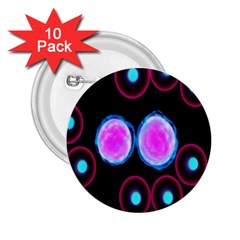 Cell Egg Circle Round Polka Red Purple Blue Light Black 2 25  Buttons (10 Pack)  by Mariart