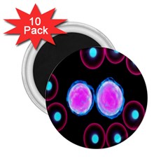 Cell Egg Circle Round Polka Red Purple Blue Light Black 2 25  Magnets (10 Pack)  by Mariart