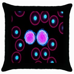 Cell Egg Circle Round Polka Red Purple Blue Light Black Throw Pillow Case (black) by Mariart