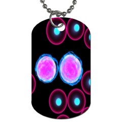 Cell Egg Circle Round Polka Red Purple Blue Light Black Dog Tag (one Side)