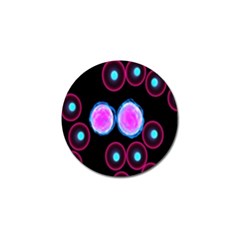 Cell Egg Circle Round Polka Red Purple Blue Light Black Golf Ball Marker by Mariart