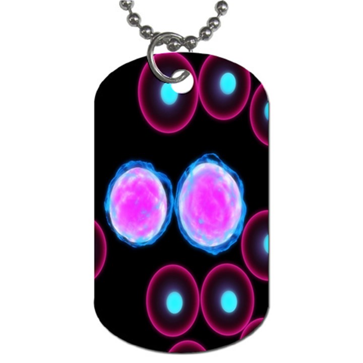 Cell Egg Circle Round Polka Red Purple Blue Light Black Dog Tag (Two Sides)