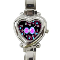 Cell Egg Circle Round Polka Red Purple Blue Light Black Heart Italian Charm Watch