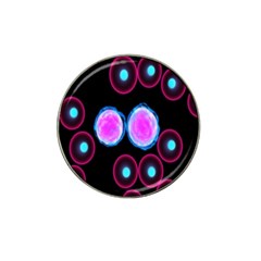 Cell Egg Circle Round Polka Red Purple Blue Light Black Hat Clip Ball Marker (4 Pack) by Mariart