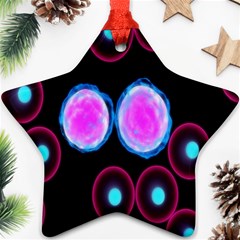 Cell Egg Circle Round Polka Red Purple Blue Light Black Star Ornament (two Sides) by Mariart