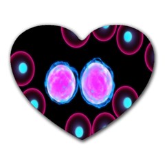 Cell Egg Circle Round Polka Red Purple Blue Light Black Heart Mousepads