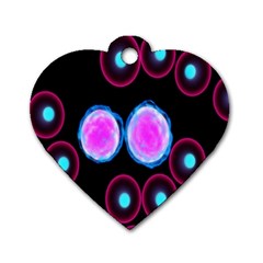 Cell Egg Circle Round Polka Red Purple Blue Light Black Dog Tag Heart (one Side) by Mariart