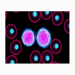 Cell Egg Circle Round Polka Red Purple Blue Light Black Small Glasses Cloth (2-side) by Mariart