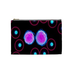 Cell Egg Circle Round Polka Red Purple Blue Light Black Cosmetic Bag (medium)  by Mariart