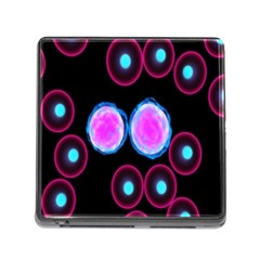 Cell Egg Circle Round Polka Red Purple Blue Light Black Memory Card Reader (square) by Mariart