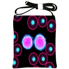 Cell Egg Circle Round Polka Red Purple Blue Light Black Shoulder Sling Bags by Mariart