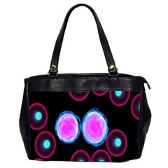 Cell Egg Circle Round Polka Red Purple Blue Light Black Office Handbags (2 Sides)  by Mariart