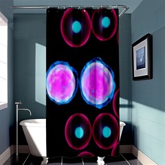 Cell Egg Circle Round Polka Red Purple Blue Light Black Shower Curtain 36  X 72  (stall)  by Mariart