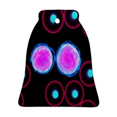 Cell Egg Circle Round Polka Red Purple Blue Light Black Ornament (bell) by Mariart