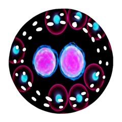 Cell Egg Circle Round Polka Red Purple Blue Light Black Round Filigree Ornament (two Sides) by Mariart