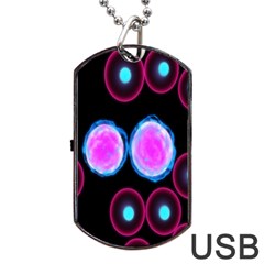 Cell Egg Circle Round Polka Red Purple Blue Light Black Dog Tag Usb Flash (two Sides) by Mariart