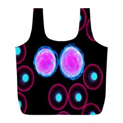 Cell Egg Circle Round Polka Red Purple Blue Light Black Full Print Recycle Bags (l)  by Mariart